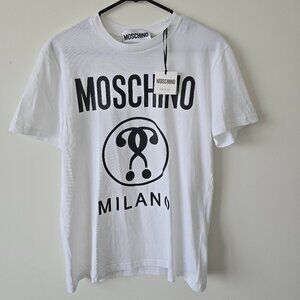 Moschino Couture Milano Logo T-Shirt White Designer Tee